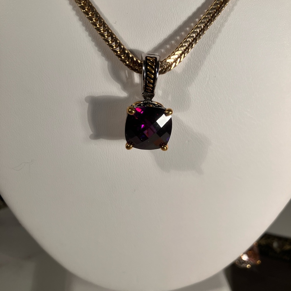 Park Lane - Deep Purple Faceted Pendant